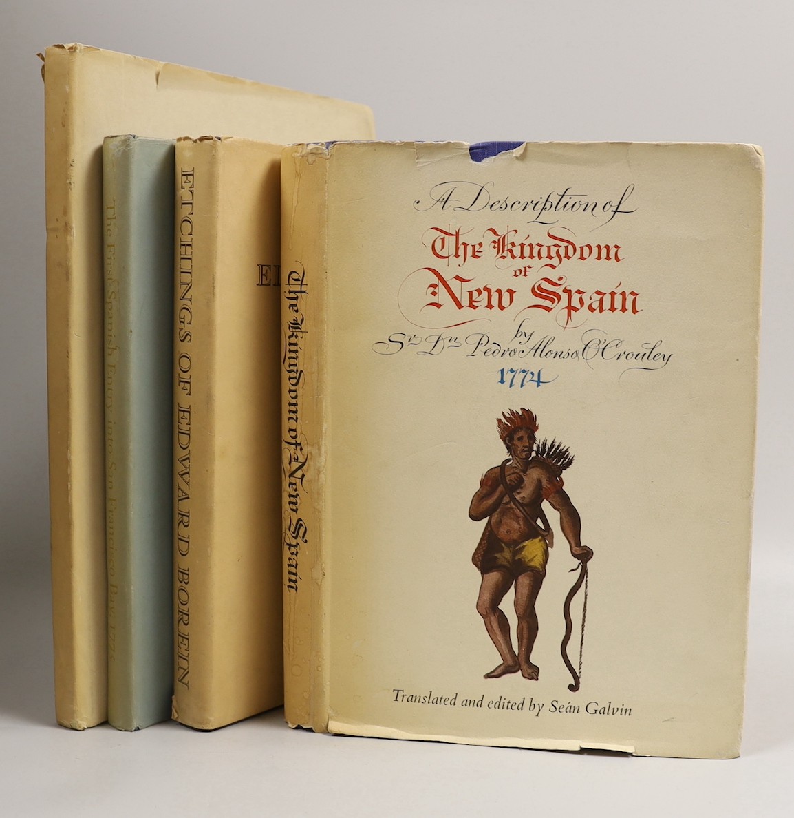 A description of the Kingdom of New Spain; Etchings of Edward Borein; The first Spanish entry into San Francisco Bay 1775 and Through the country of Comanche Indians